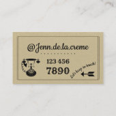 ヴィンテージレトロスクロール 名刺 (裏面)