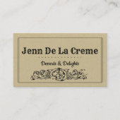 ヴィンテージレトロスクロール 名刺 (正面)