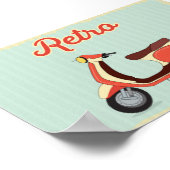 ヴィンテージレトロスクーター ポスター (角)