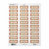 ヴィンテージレトロスストライプクリスマスレッドグリーンクリーム ラベル (フルシート)