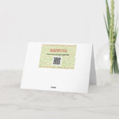 ヴィンテージレトロスタイルおもしろいクリスマスオーナメント カード (裏面)