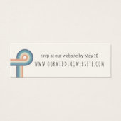 ヴィンテージレトロスタイルウェディングRSVPウェブサイトカード (正面)