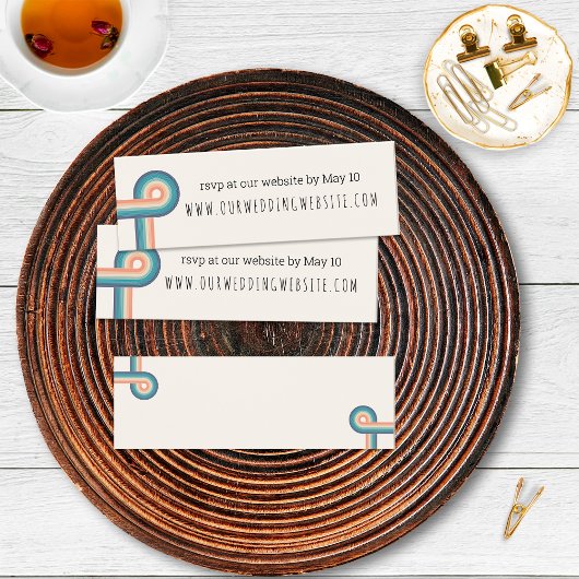 ヴィンテージレトロスタイルウェディングRSVPウェブサイトカード