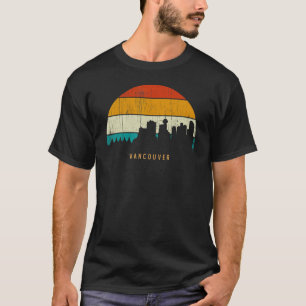 ヴィンテージレトロスタイルカナダシティスカイラインシティスケープ Tシャツ