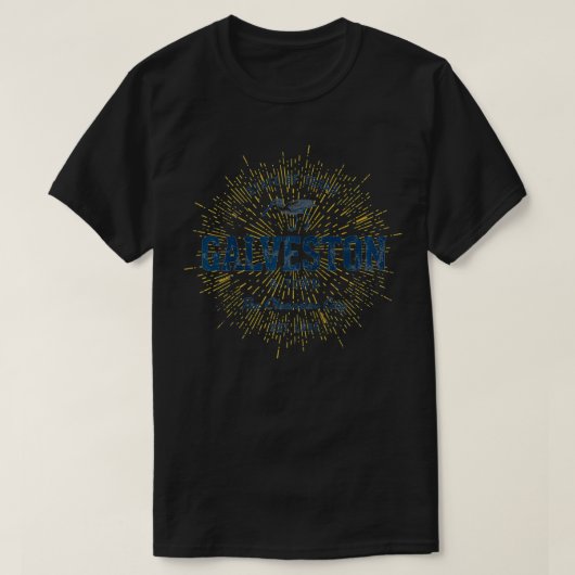 ヴィンテージレトロスタイルガルベストン Tシャツ (デザイン正面)