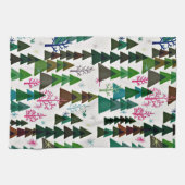 ヴィンテージレトロスタイルクリスマスキッチンタオルの木 キッチンタオル (横)