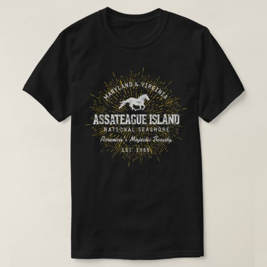 ヴィンテージレトロスタイルサステアグアイランドジップ Tシャツ (デザイン正面)