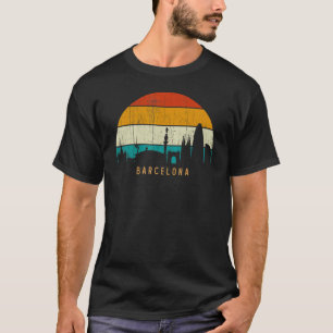 ヴィンテージレトロスタイルサンセットシティスカイラインシティスケープ Tシャツ