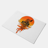 ヴィンテージレトロスタイルスプリント車レース ドアマット (アングル)