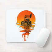 ヴィンテージレトロスタイルスプリント車レース マウスパッド (マウス)