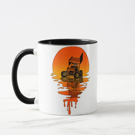 ヴィンテージレトロスタイルスプリント車レース マグカップ (左)
