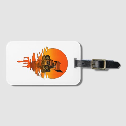 ヴィンテージレトロスタイルスプリント車レース ラゲッジタグ (正面横)