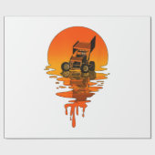 ヴィンテージレトロスタイルスプリント車レース ラッピングペーパー (フラット)