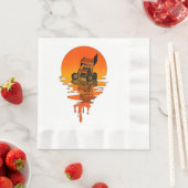 ヴィンテージレトロスタイルスプリント車レース 縁ありランチョンナプキン (インサイチュ)