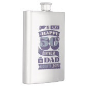  ヴィンテージレトロスタイルタイポグラフィ50番目の誕生日パパ  フラスク (右)