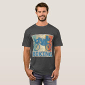 ヴィンテージレトロスタイルバックベンド自転車(2) Tシャツ (正面フル)