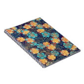 ヴィンテージレトロスタイルフローラスパイラルノートブック ノートブック (右側)