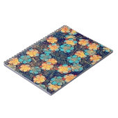 ヴィンテージレトロスタイルフローラスパイラルノートブック ノートブック (左側)