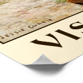 ヴィンテージレトロスタイルブルージュ旅行広告 ポスター (角)