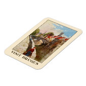 ヴィンテージレトロスタイルブルージュ旅行広告 マグネット (左側)