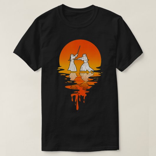 ヴィンテージレトロスタイル剣道 Tシャツ (デザイン正面)