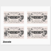 ヴィンテージレトロスタイル自家製キャンディスイーツラベル 長方形シール (シート)