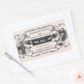 ヴィンテージレトロスタイル自家製キャンディスイーツラベル 長方形シール (封筒)