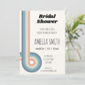 ヴィンテージレトロスタイル70sブライダルシャワー招待 招待状 (スタンド正面)