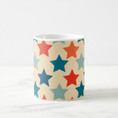 ヴィンテージレトロスターズヒッピーファンキーボーカラフル コーヒーマグカップ (中央)