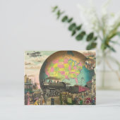 ヴィンテージレトロスチームパンク世界交通 ポストカード (スタンド正面)