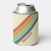 ヴィンテージレトロストライプのレインボー 缶クーラー (缶裏面)