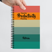 ヴィンテージレトロストライプカラー名の生産性 プランナー手帳