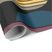 ヴィンテージレトロストライプサン誕生日 ラッピングペーパー (ロールコーナー)