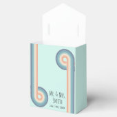 ヴィンテージレトロストライプ結婚式の引き出物ボックス フェイバーボックス (オープン)