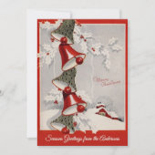 ヴィンテージレトロスノーキャップクリスマスベルカスタムズ シーズンカード (正面)