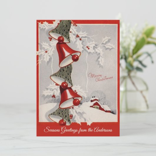 ヴィンテージレトロスノーキャップクリスマスベルカスタムズ シーズンカード (スタンド正面)