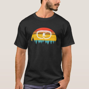 ヴィンテージレトロスノーボーダースキーゴーグル Tシャツ