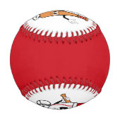 ヴィンテージレトロスポーツバースデーパーティパーソナライズされた 野球ボール (裏面)