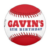 ヴィンテージレトロスポーツバースデーパーティパーソナライズされた 野球ボール (正面)