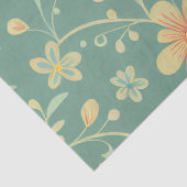 ヴィンテージレトロセージ黄中世紀フローラ 薄葉紙 (詳細)