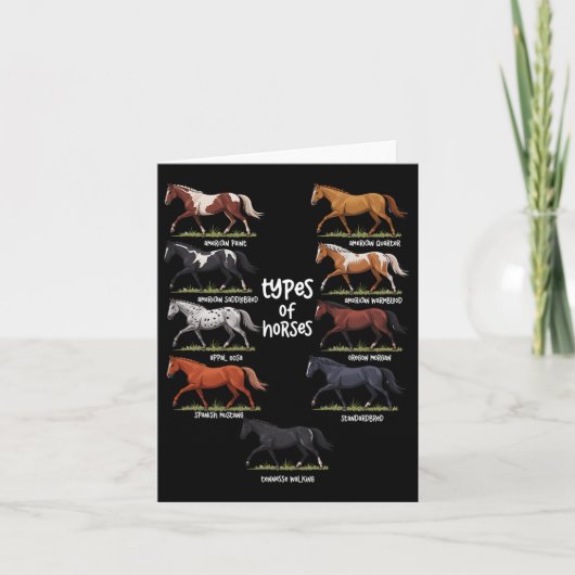 ヴィンテージレトロタイプの馬の馬の品種の馬 カード (正面)