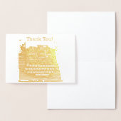 ヴィンテージレトロタイプライターありがとうご注意 箔カード (ディスプレー)