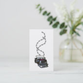 ヴィンテージレトロタイプライターフリーランスのライター作家 名刺 (スタンド正面)