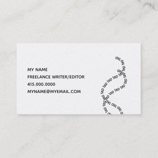 ヴィンテージレトロタイプライターフリーランスのライター作家 名刺 (裏面)