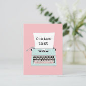 ヴィンテージレトロタイプライター及び紙デザイン ポストカード (スタンド正面)