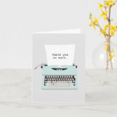 ヴィンテージレトロタイプライタ及びカスタマイズ紙 カード (黄色い花)