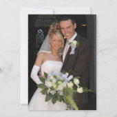 ヴィンテージレトロタイプライタ結婚ーの感謝 サンキューカード (裏面)