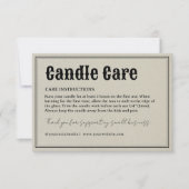 ヴィンテージレトロタイポグラフィキャンドル気にカード サンキューカード (正面)