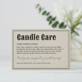 ヴィンテージレトロタイポグラフィキャンドル気にカード サンキューカード (スタンド正面)