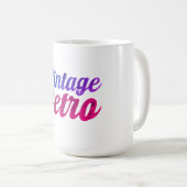 ヴィンテージレトロタイポグラフィデザイン- コーヒーマグカップ (正面右)